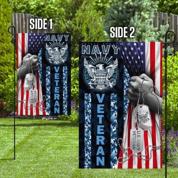 Navy Veteran Garden Flag: American Pride, Patriotic Decor - Image 3