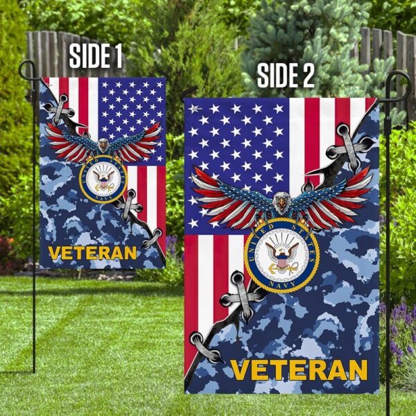US Navy Veteran Garden Flag: American Pride Outdoor Decor - Image 3