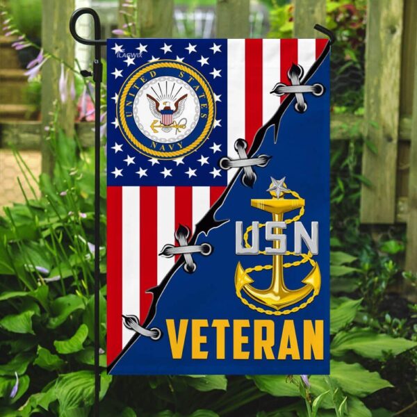 United States Navy Veteran Garden Flag - Image 2
