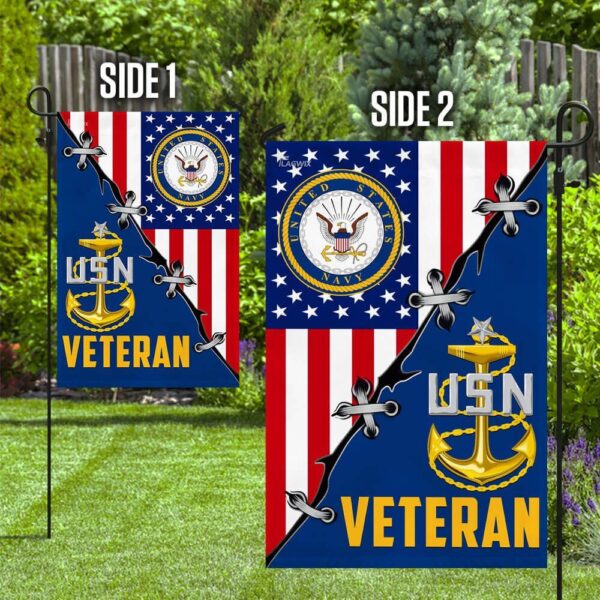 United States Navy Veteran Garden Flag - Image 3