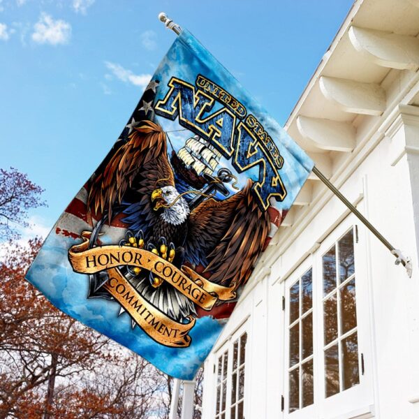 United States Vyna. Honor, Courage, Commitment Flag THN2147F - Image 2