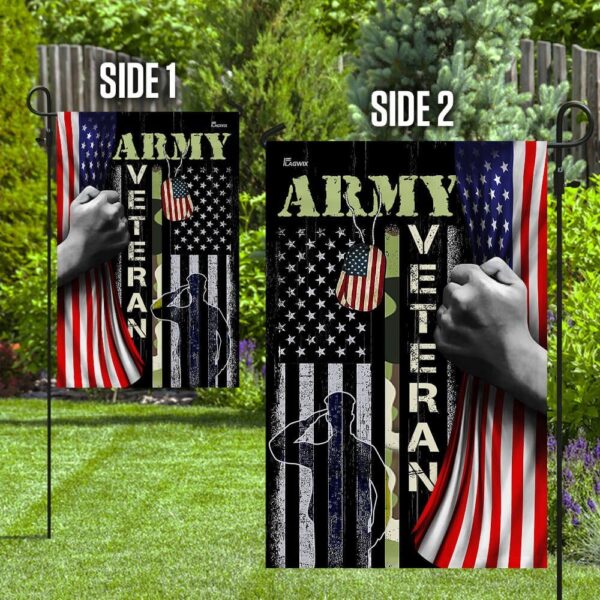 US Army Veteran Garden Flag: Patriotic Home Decor - Image 3