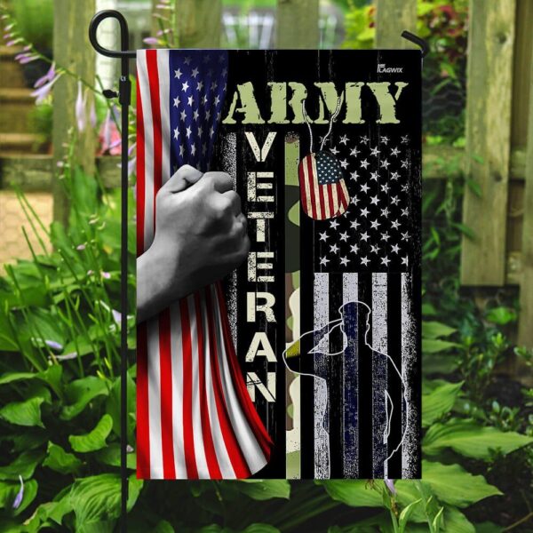 US Army Veteran Garden Flag: Patriotic Home Decor - Image 2