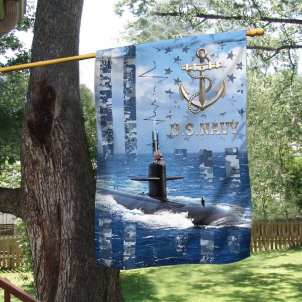 US Navy 688 Class Attack Submarine Flag: ANL32Fv9 - Image 2