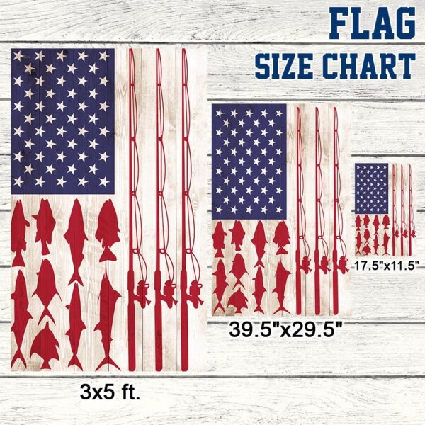 USA Fishing Flag: MLN1446F - Patriotic Fish Design - Image 8
