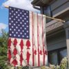 USA Fishing Flag: MLN1446F - Patriotic Fish Design