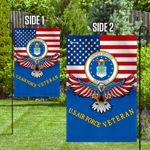 US Air Force Veteran Garden Flag: Patriotic Home Decor - Image 3
