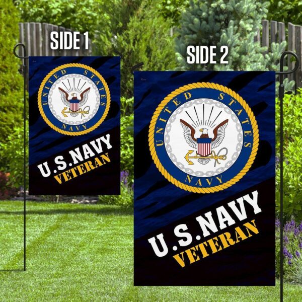 US Navy Veteran Garden Flag: Patriotic Home Decor - Image 3