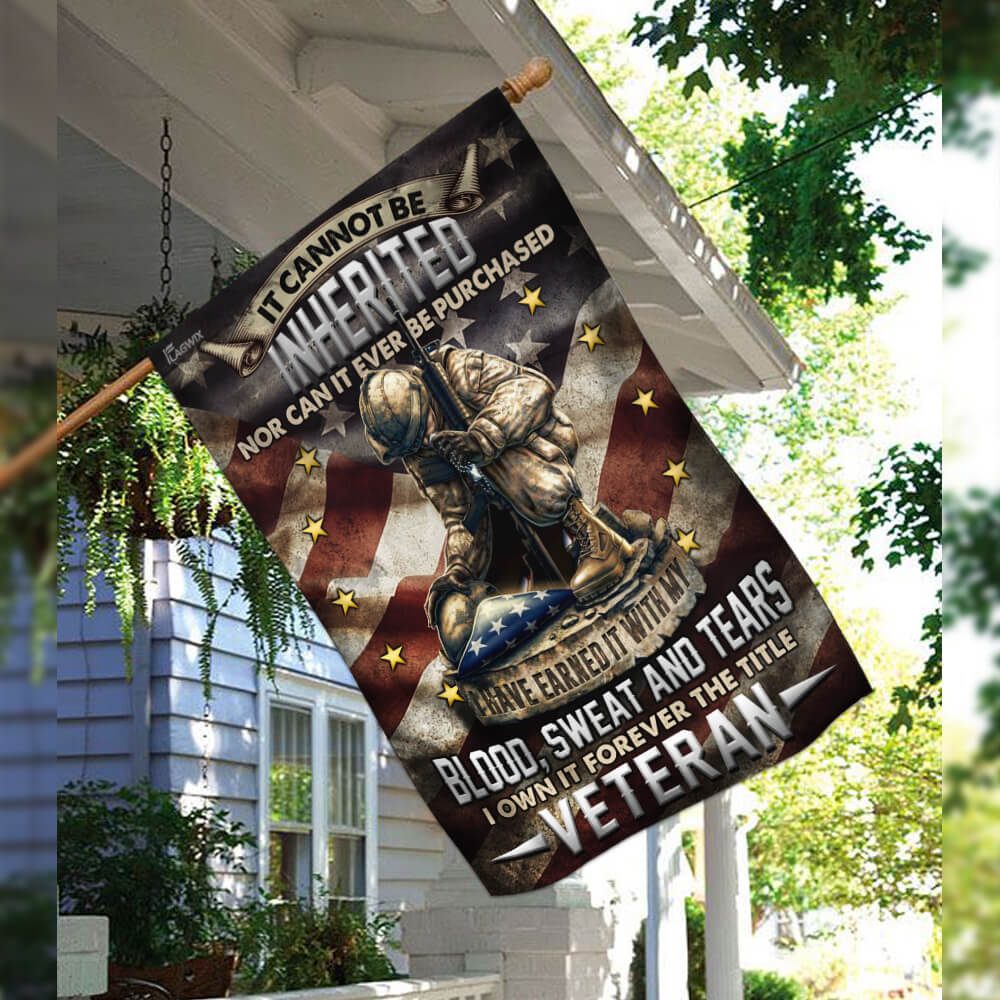 Veteran Earned It Flag: Blood, Sweat, Tears - Image 3