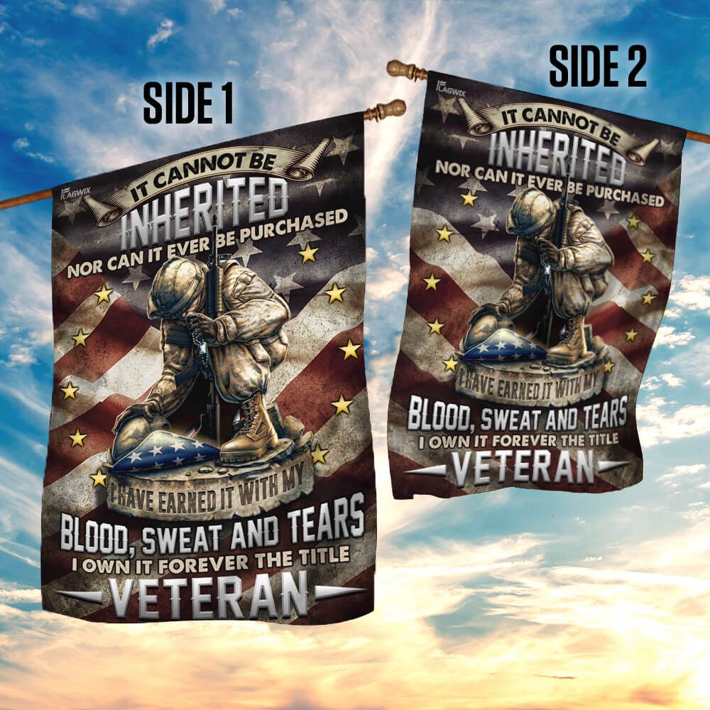 Veteran Earned It Flag: Blood, Sweat, Tears - Image 5