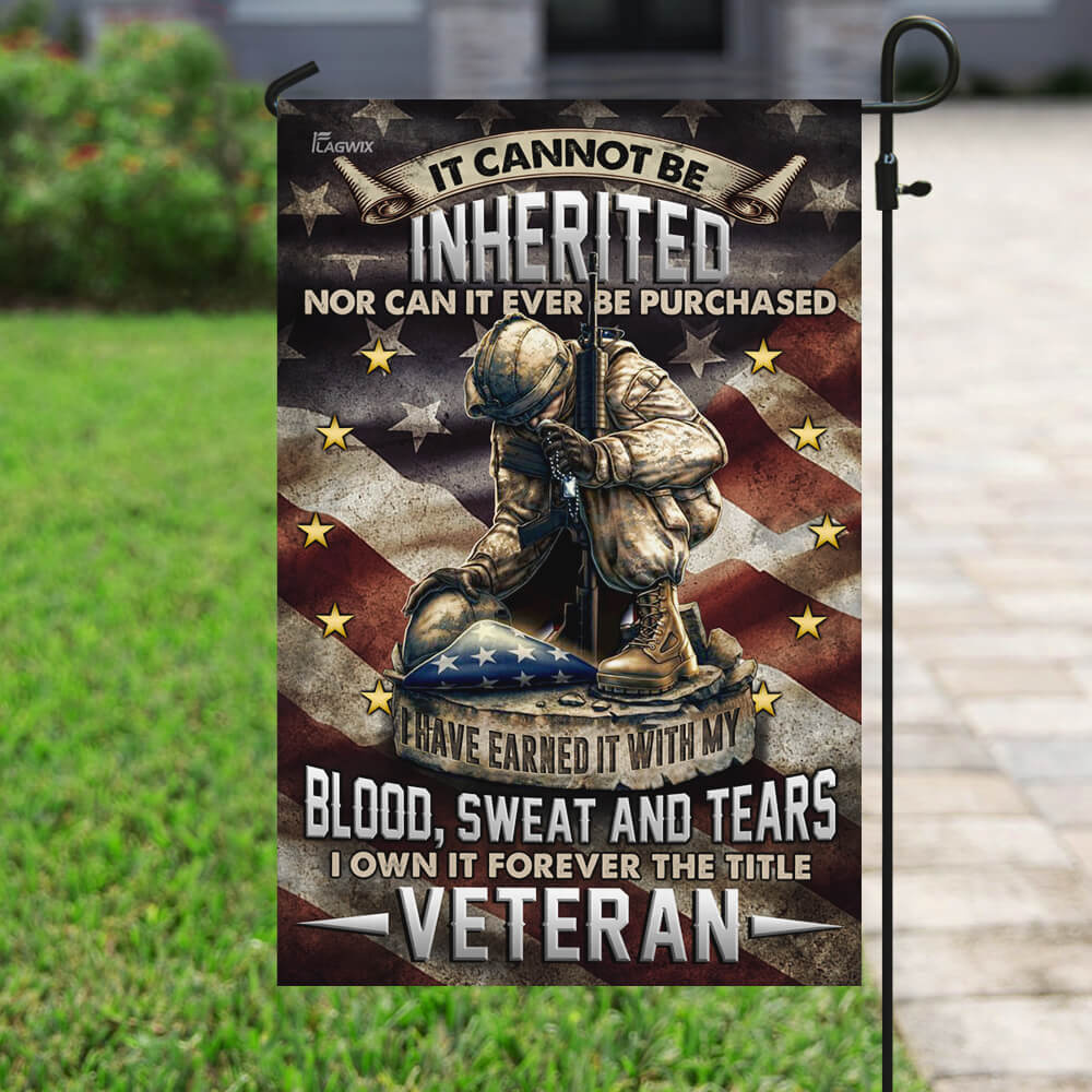 Veteran Earned It Flag: Blood, Sweat, Tears - Image 6