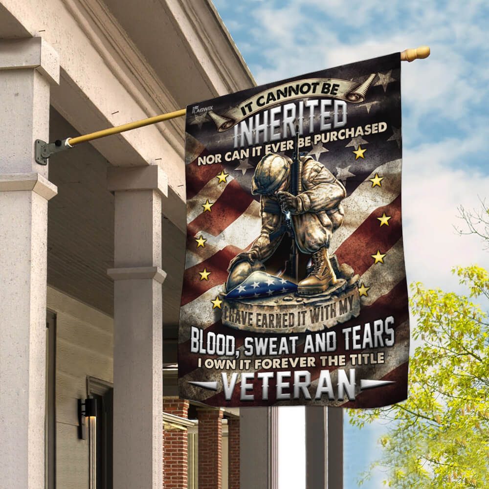 Veteran Earned It Flag: Blood, Sweat, Tears