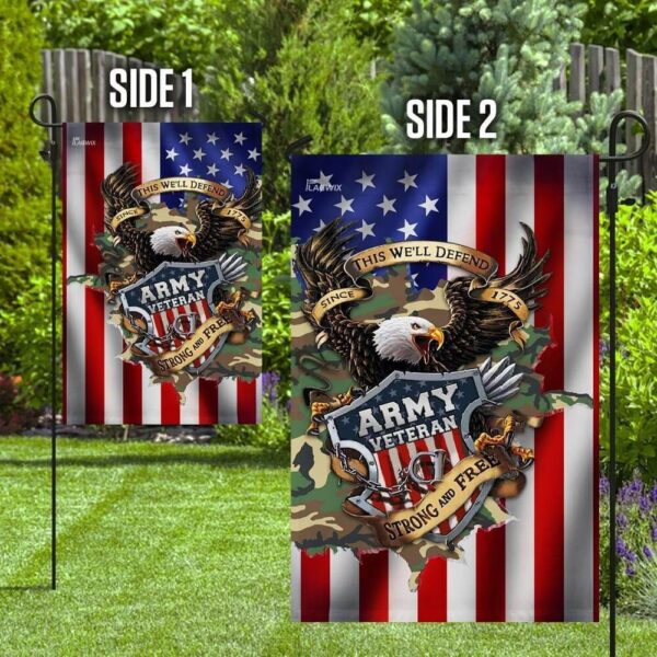 Veteran Garden Flag United States Army Veteran Since 1775 Garden Flag - Image 3