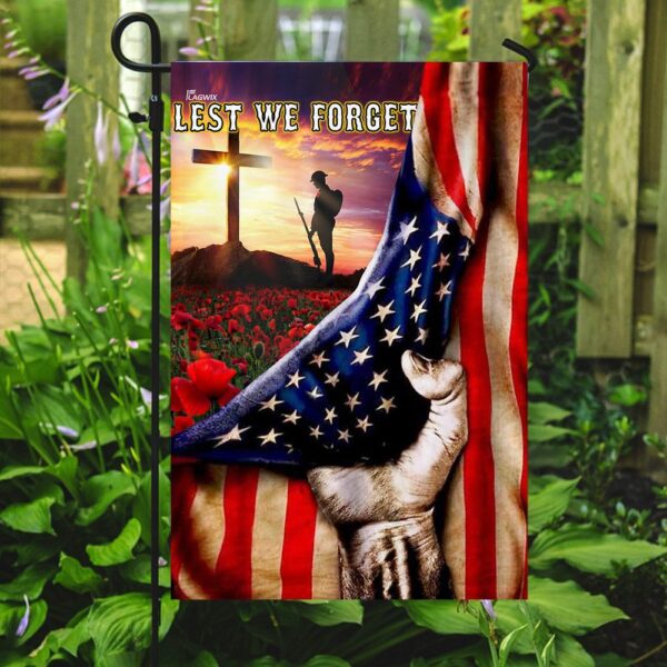 Veteran Poppy Memorial Day Flag: Lest We Forget - Image 7