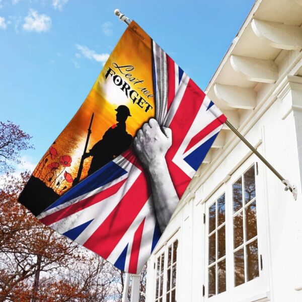 Lest We Forget: Union Jack Remembrance Day Flag - Image 2