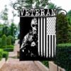 Patriotic Veteran Soldier USA Garden Flag