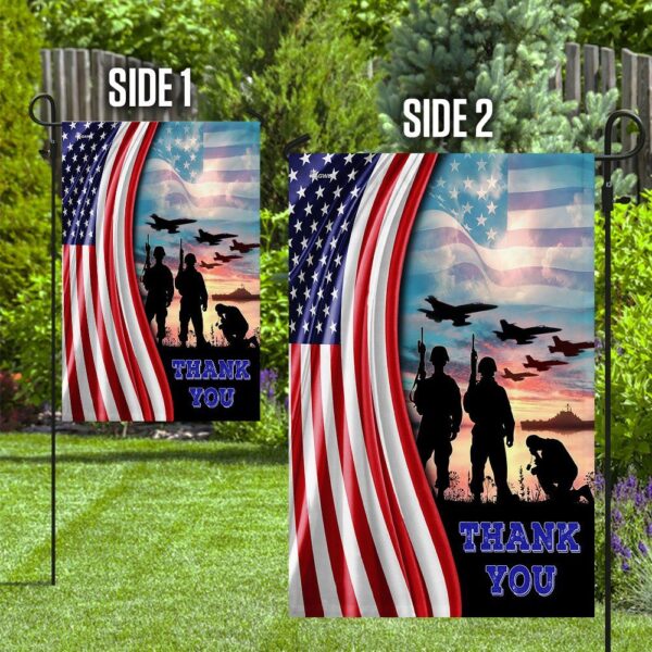 Veteran Thank You Garden Flag - Image 3