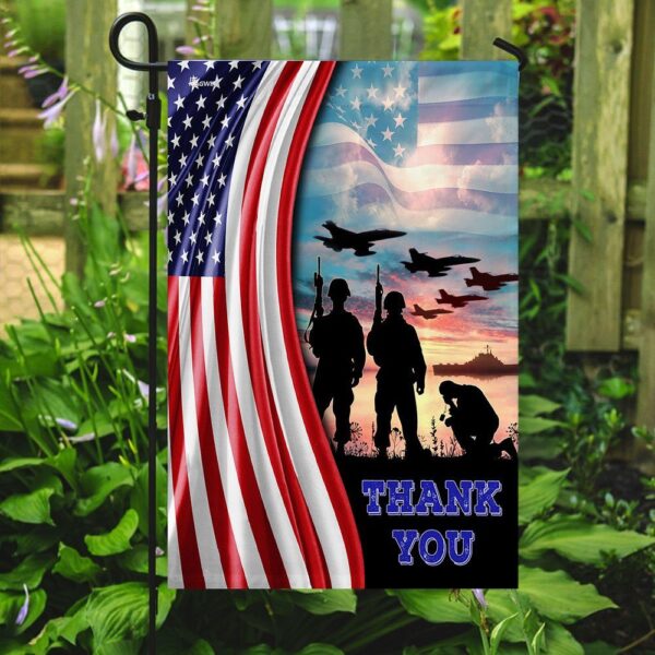 Veteran Thank You Garden Flag - Image 2