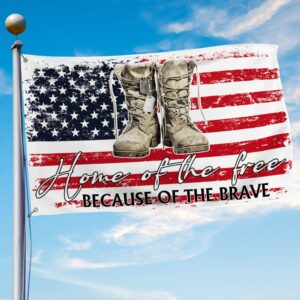 Veterans Day Grommet Flag: Home of the Free Because of the Brave