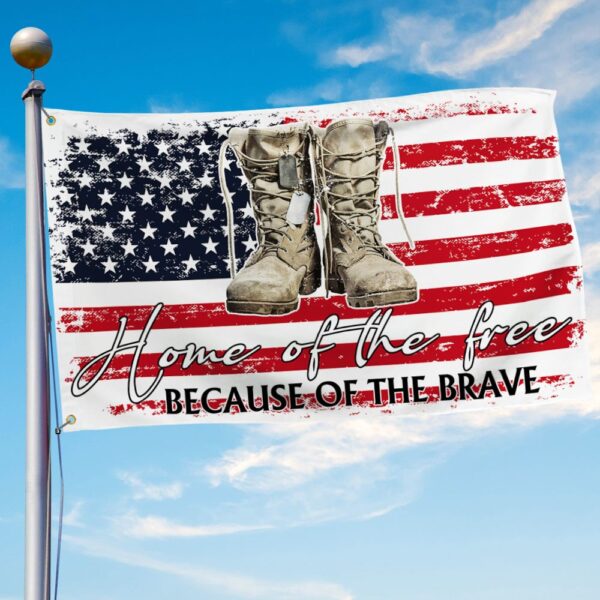 Veterans Day Grommet Flag: Home of the Free Because of the Brave