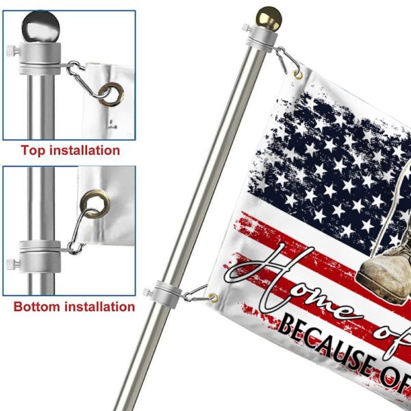 Veterans Day Grommet Flag: Home of the Free Because of the Brave - Image 6