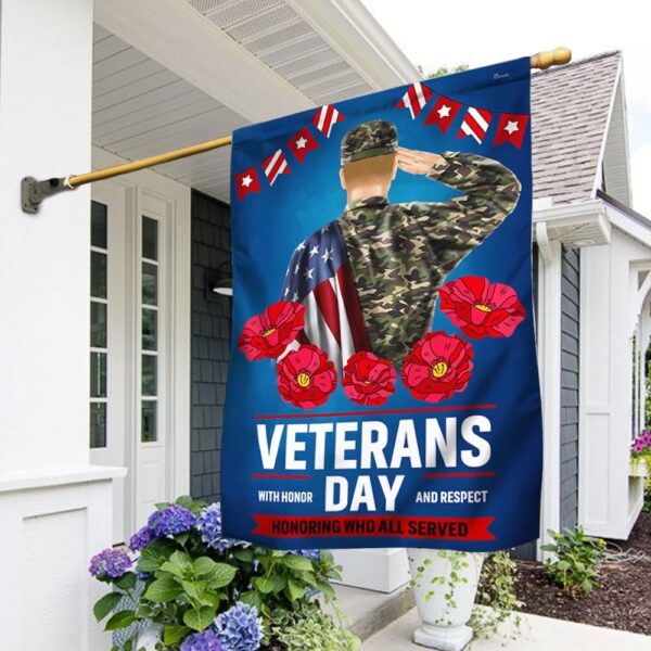 Veterans Day Flag: Honor & Respect (TQN1005F)