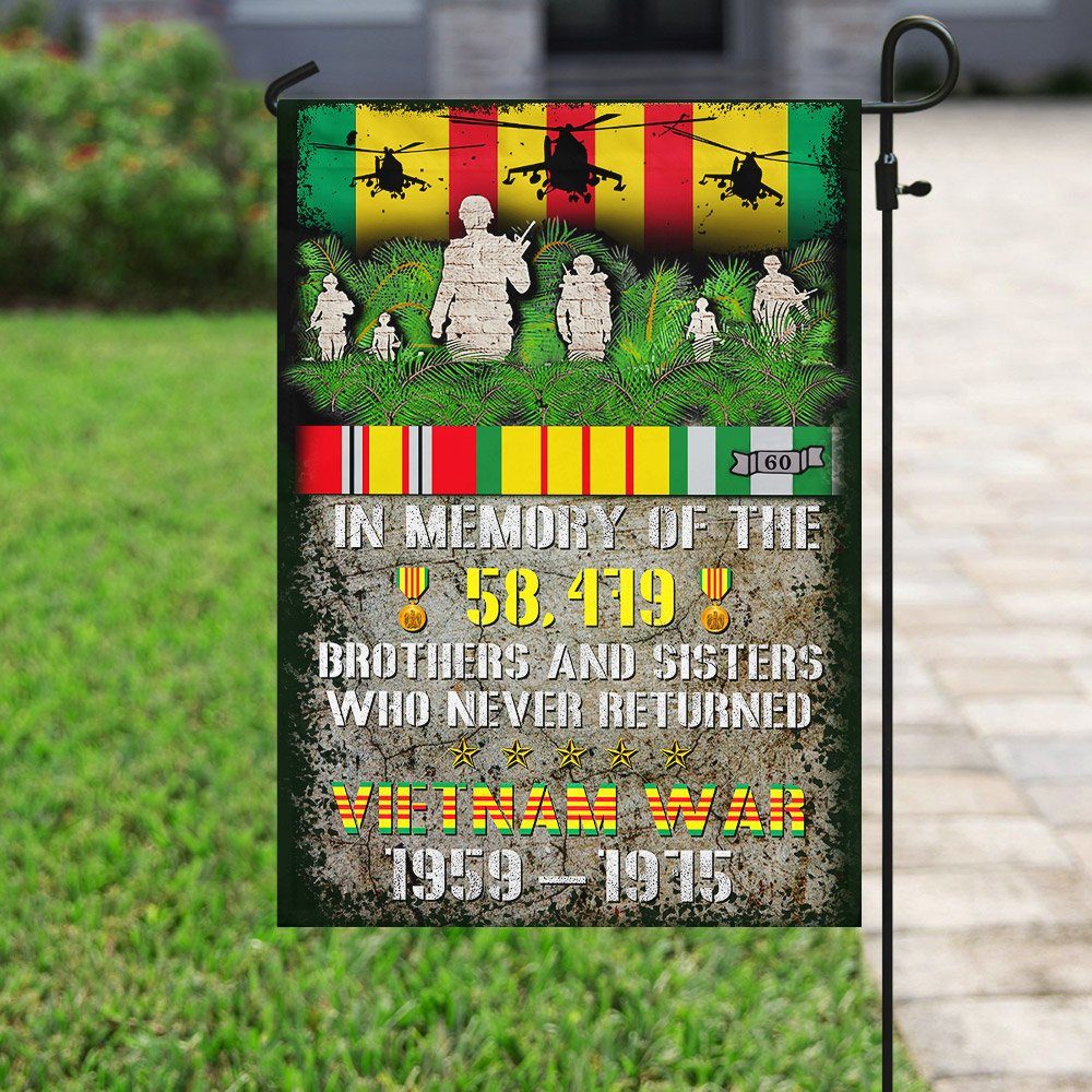 Vietnam Veterans In Memory Of Brothers And Sisters Garden Flag
