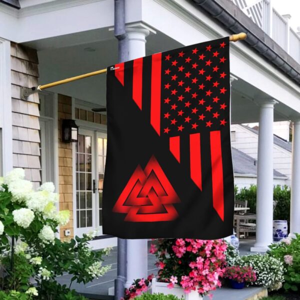 Viking Valknut US Flag: American Norse Pride