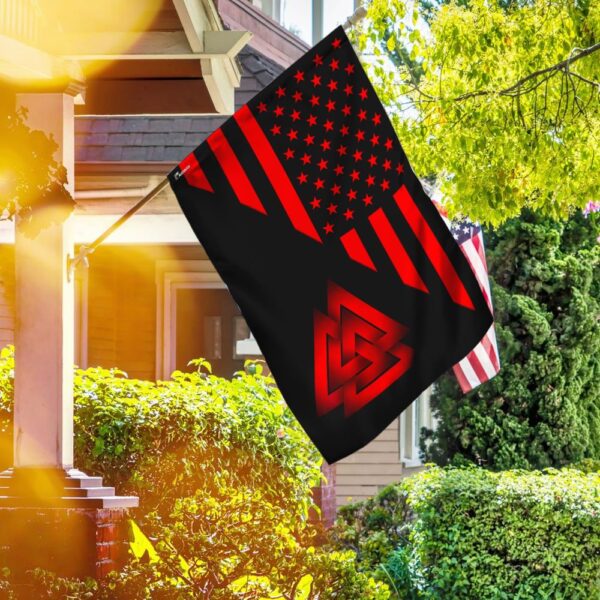 Viking Valknut US Flag: American Norse Pride - Image 3