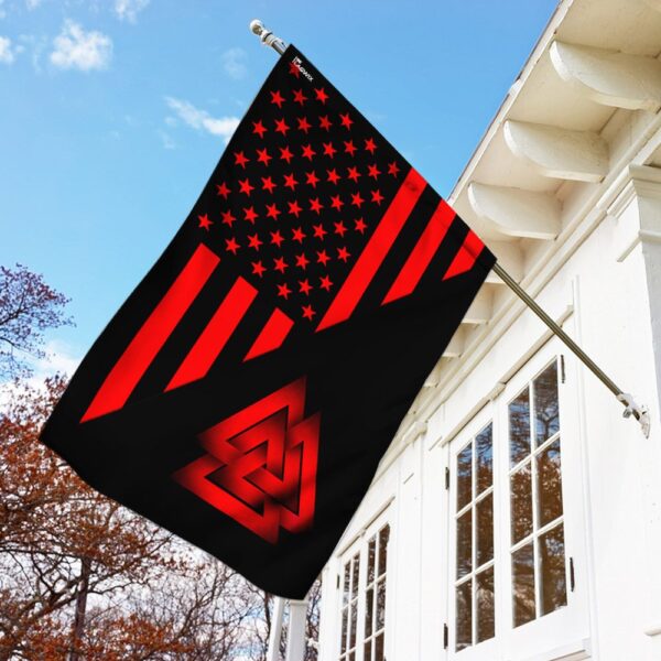 Viking Valknut US Flag: American Norse Pride - Image 2