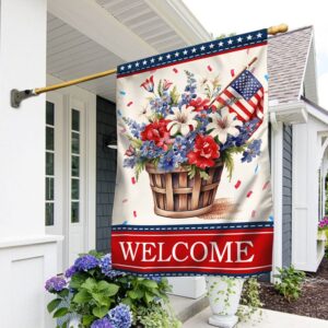 Patriotic 4th of July Flower Arrangement - American Flag Flowers