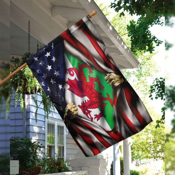Welsh American Flag: QNK392F - Celebrate Your Heritage - Image 3
