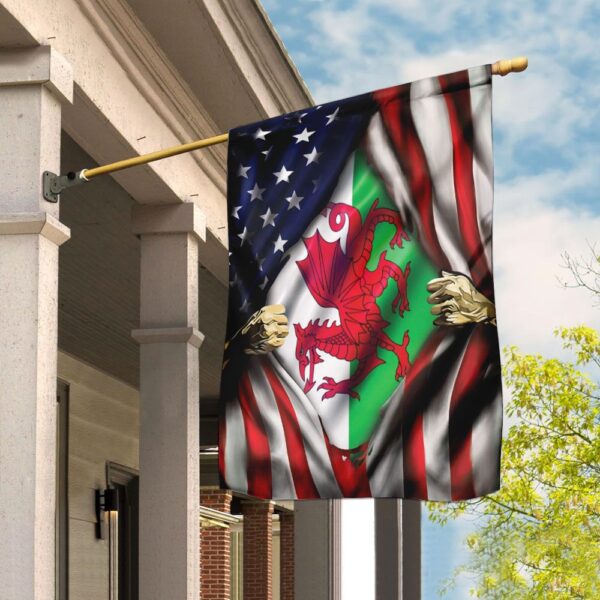 Welsh American Flag: QNK392F - Celebrate Your Heritage