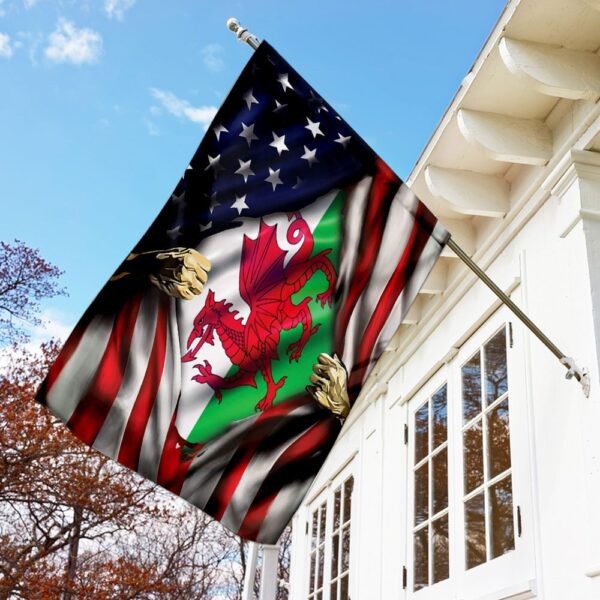 Welsh American Flag: QNK392F - Celebrate Your Heritage - Image 2