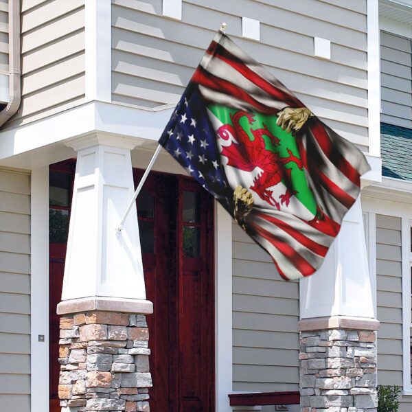 Welsh American Flag: QNK392F - Celebrate Your Heritage - Image 4