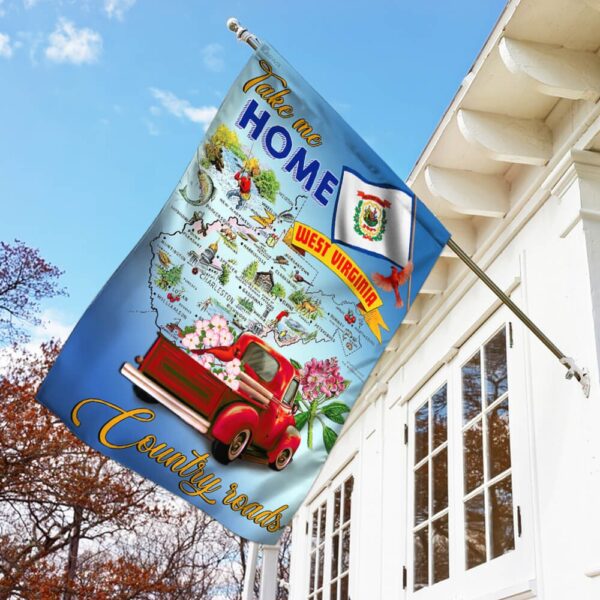 West Virginia Country Roads Flag: THB2091F1 - Image 2