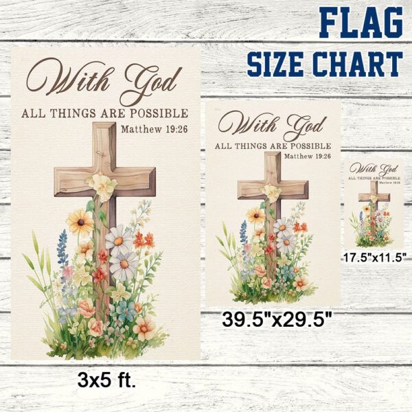 God's Grace Wooden Cross with Flowers - TQN1371F - Image 7