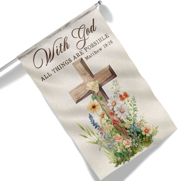 God's Grace Wooden Cross with Flowers - TQN1371F - Image 6