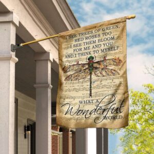 Wonderful World Dragonfly Flag PSL52F