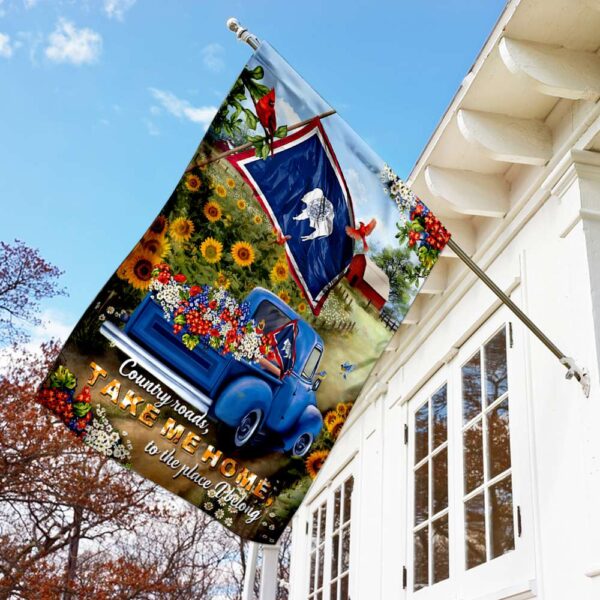 Wyoming Country Roads Flag PSL166Fv1 - Image 7