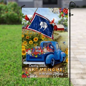Wyoming Country Roads Flag PSL166Fv1