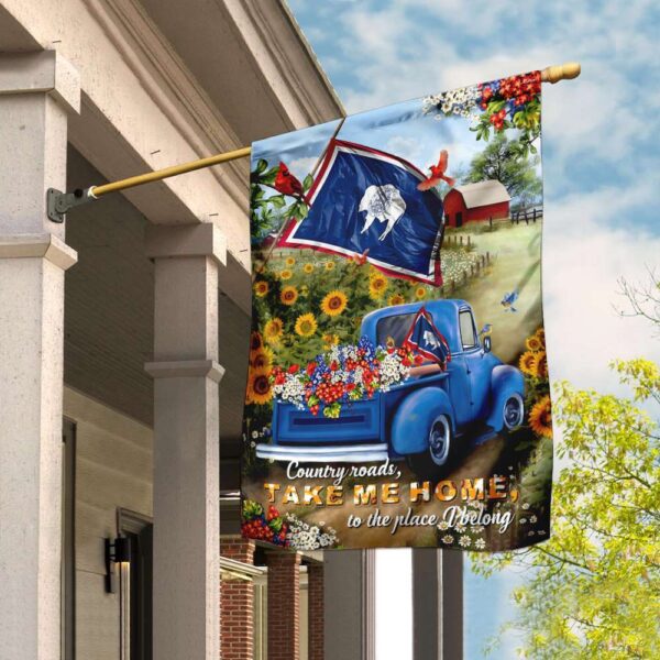 Wyoming Country Roads Flag PSL166Fv1 - Image 6