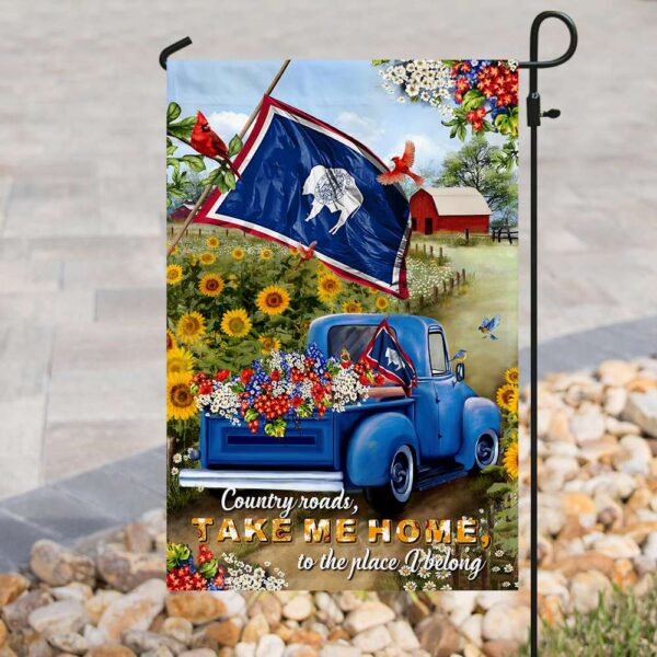 Wyoming Country Roads Flag PSL166Fv1 - Image 3