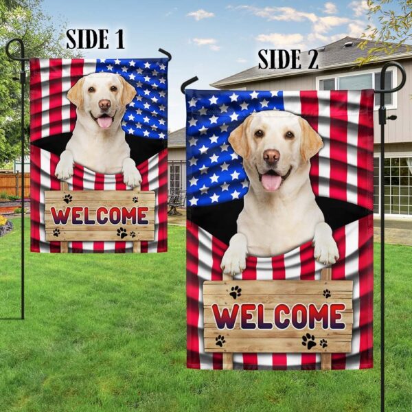 Yellow Lab American Flag Welcome Mat - TQN1135Fv1a - Image 5