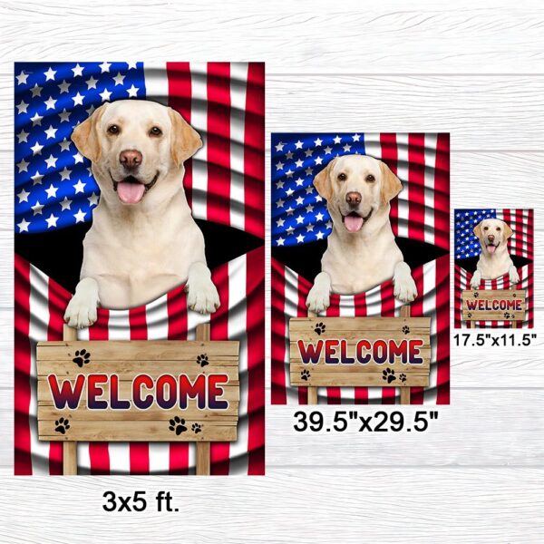 Yellow Lab American Flag Welcome Mat - TQN1135Fv1a - Image 7