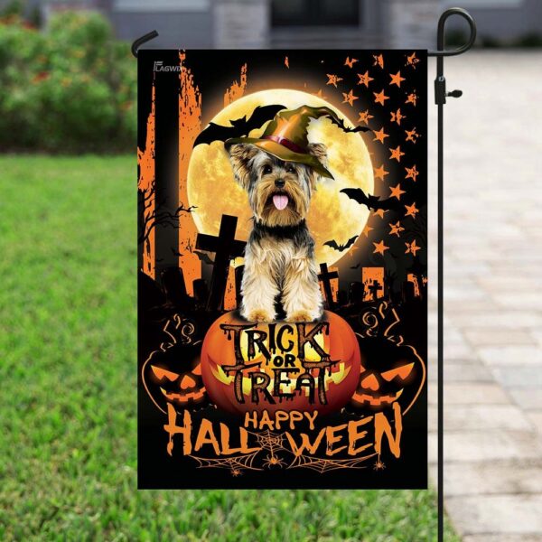 Yorkie Halloween Costume: Trick-or-Treat USA Flag - Image 6