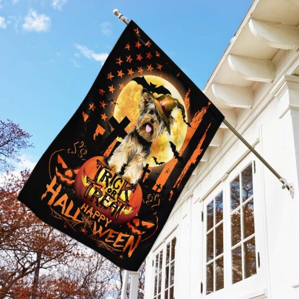 Yorkie Halloween Costume: Trick-or-Treat USA Flag - Image 3