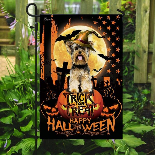 Yorkie Halloween Costume: Trick-or-Treat USA Flag - Image 7
