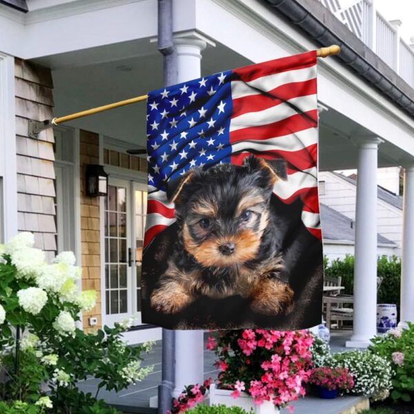 Yorkie American Flag Patriotic Dog Apparel - Image 3